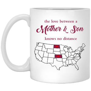 Kansas North Dakota The Love Between Mother And Son Mug - Mug Teezalo