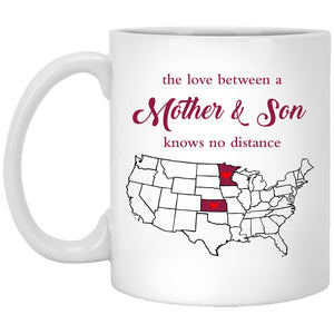 Minnesota Kansas The Love Between Mother And Son Mug - Mug Teezalo
