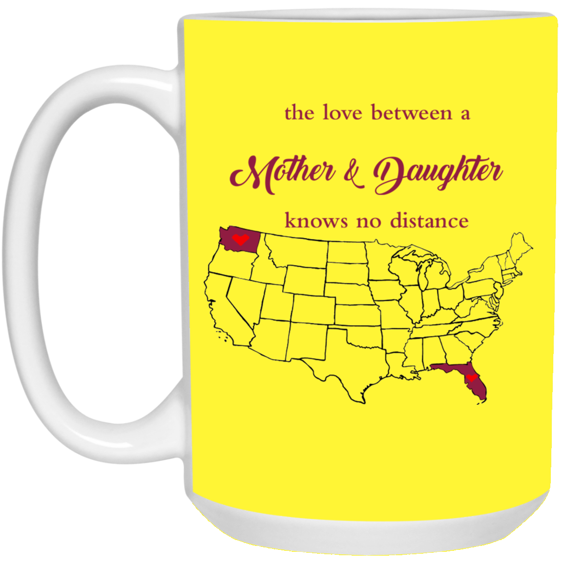 Washington Florida The Love A Mother And Daughter Mug - Mug Teezalo