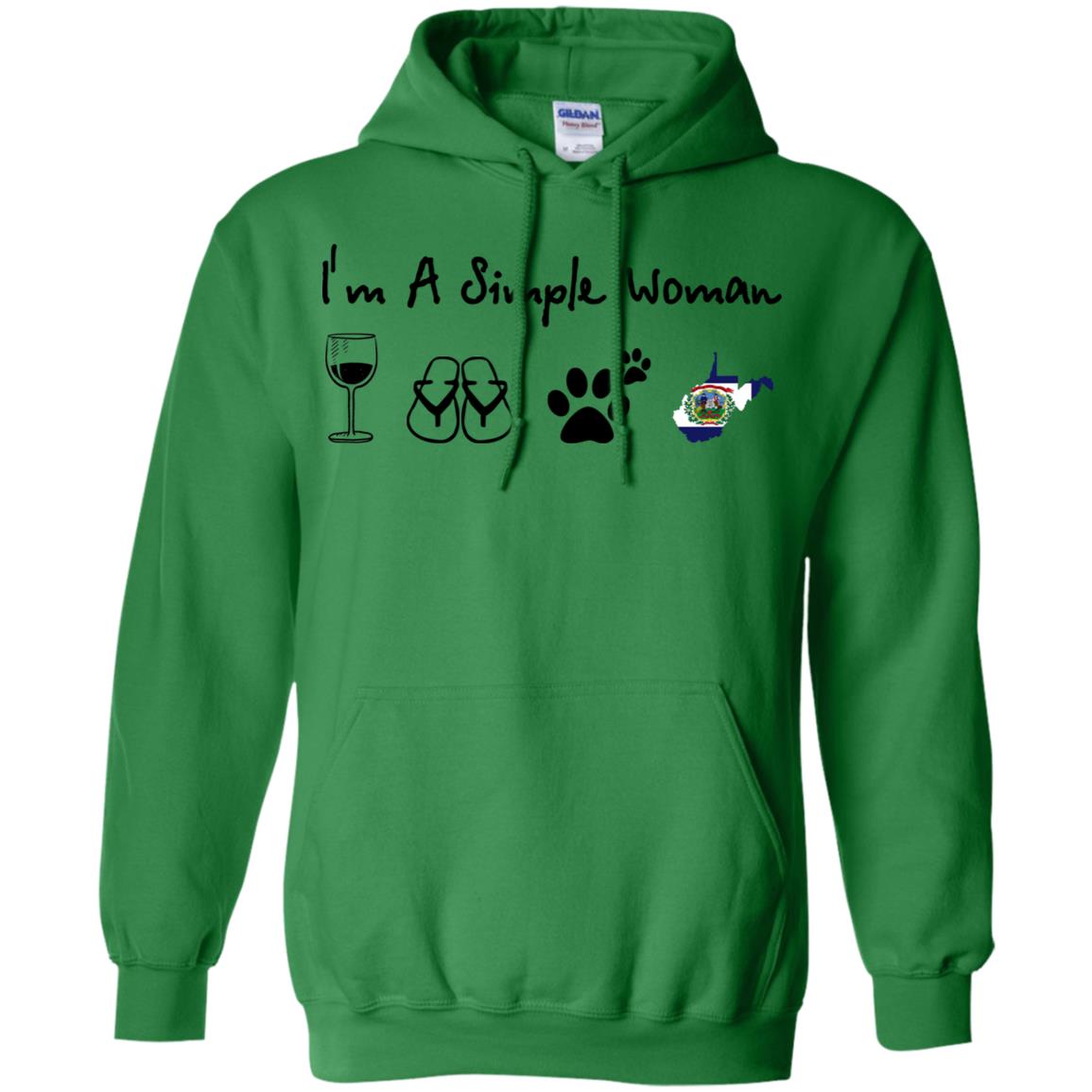 West Virginia I'm Just A Simple Woman Hoodie - Hoodie Teezalo