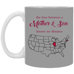 Illinois Massachusetts The Love Between Mother And Son Mug - Mug Teezalo