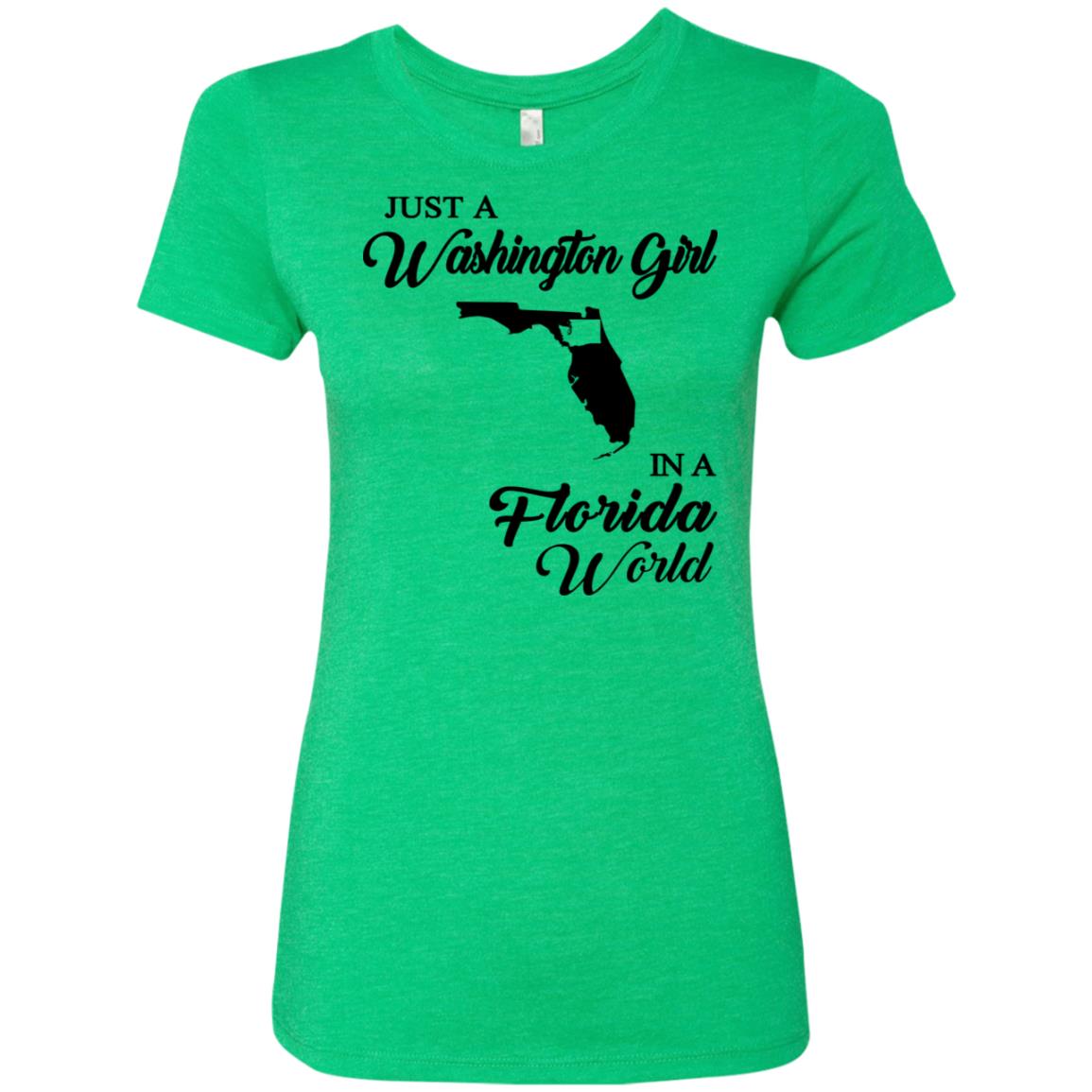 Just A Washington Girl In A Florida World T-Shirt - T-shirt Teezalo