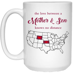 Wyoming Kansas The Love Between Mother And Son Mug - Mug Teezalo