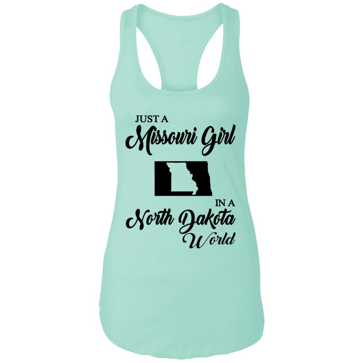 Just A Missouri Girl In A North Dakota World T-Shirt - T-shirt Teezalo