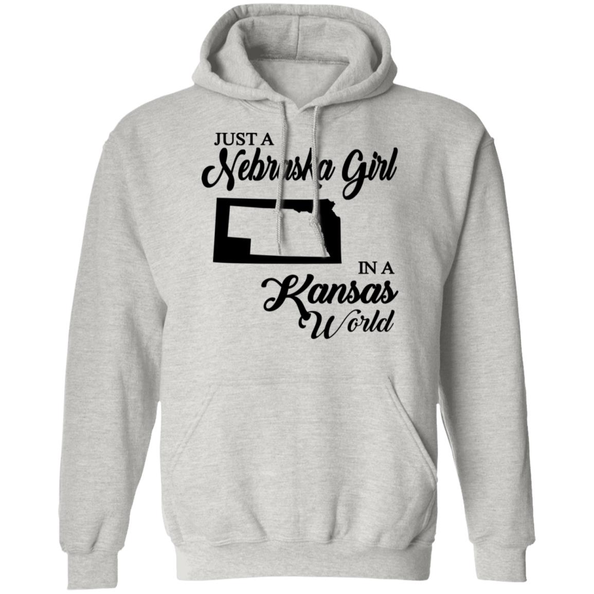 Just A Nebraska Girl In A Kansas World T-Shirt - T-shirt Teezalo