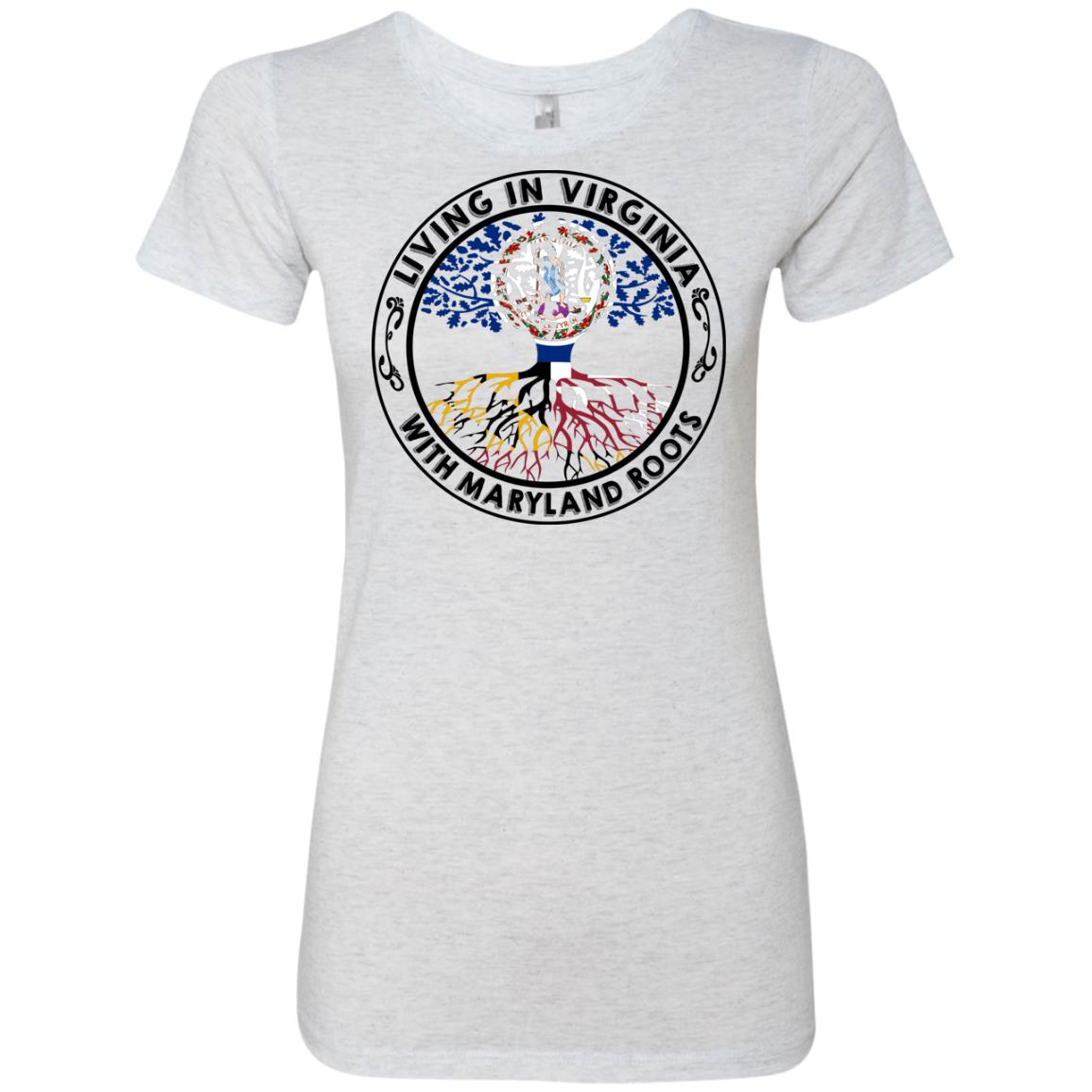 Living In Virginia With Maryland Roots T-Shirt - T-shirt Teezalo