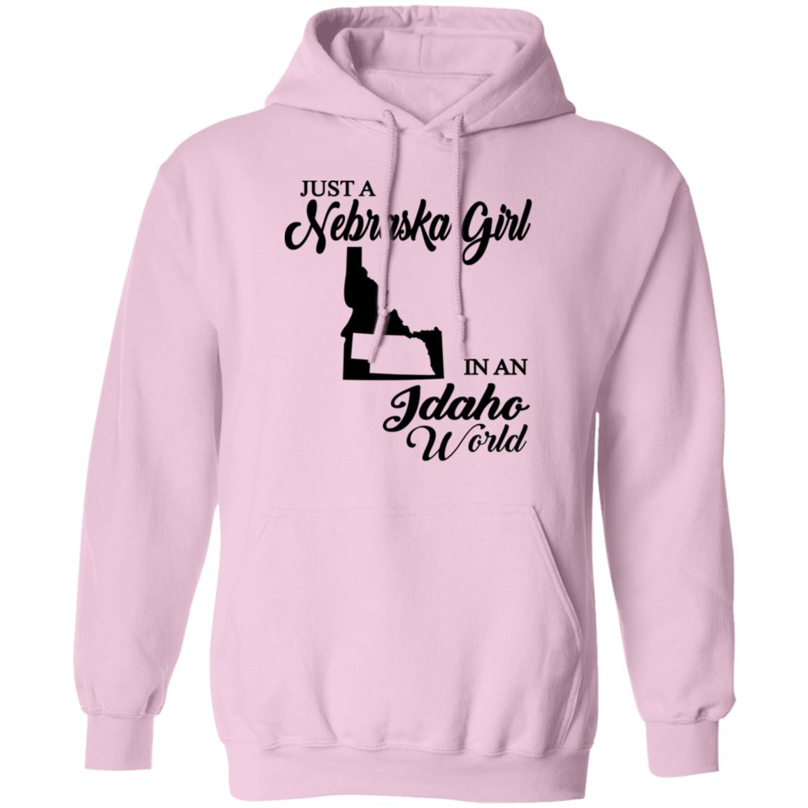 Just A Nebraska Girl In An Idaho World T-Shirt - T-shirt Teezalo