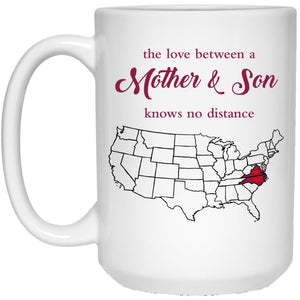 Virginia North Carolina The Love Between Mother And Son Mug - Mug Teezalo