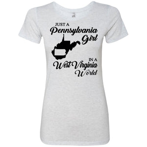 Just A Pennsylvania Girl In A West Virginia World T-Shirt - T-shirt Teezalo
