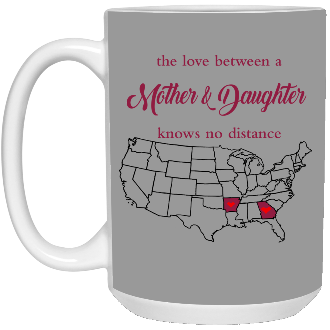 Arkansas Georgia The Love Mother And Daughter Mug - Mug Teezalo