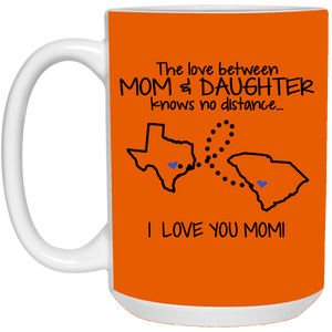 South Carolina Texas The Love Between Mom And Daughter Mug - Mug Teezalo