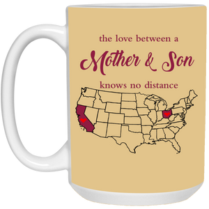 Ohio California The Love Mother And Son Mug - Mug Teezalo