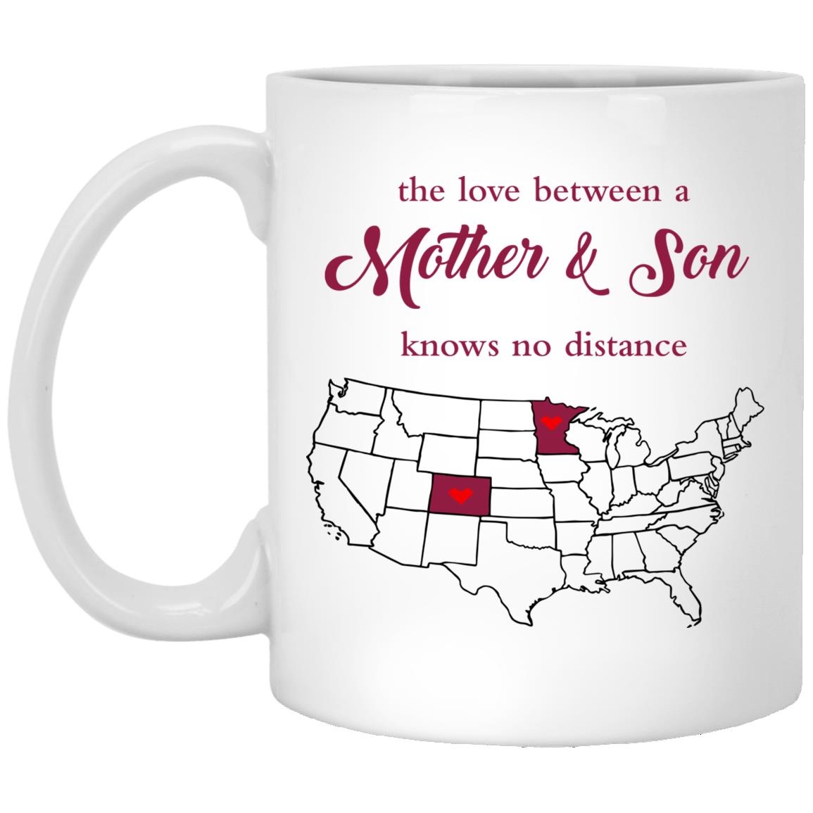 Colorado Minnesota The Love Between Mother And Son Mug - Mug Teezalo