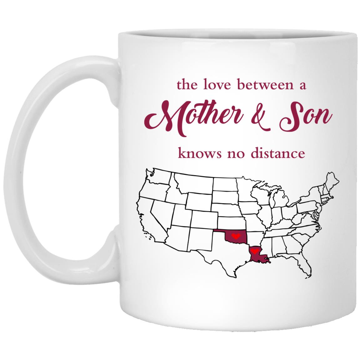 Oklahoma Louisiana The Love Between Mother And Son Mug - Mug Teezalo