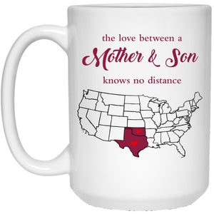Oklahoma Texas The Love Between Mother And Son Mug - Mug Teezalo