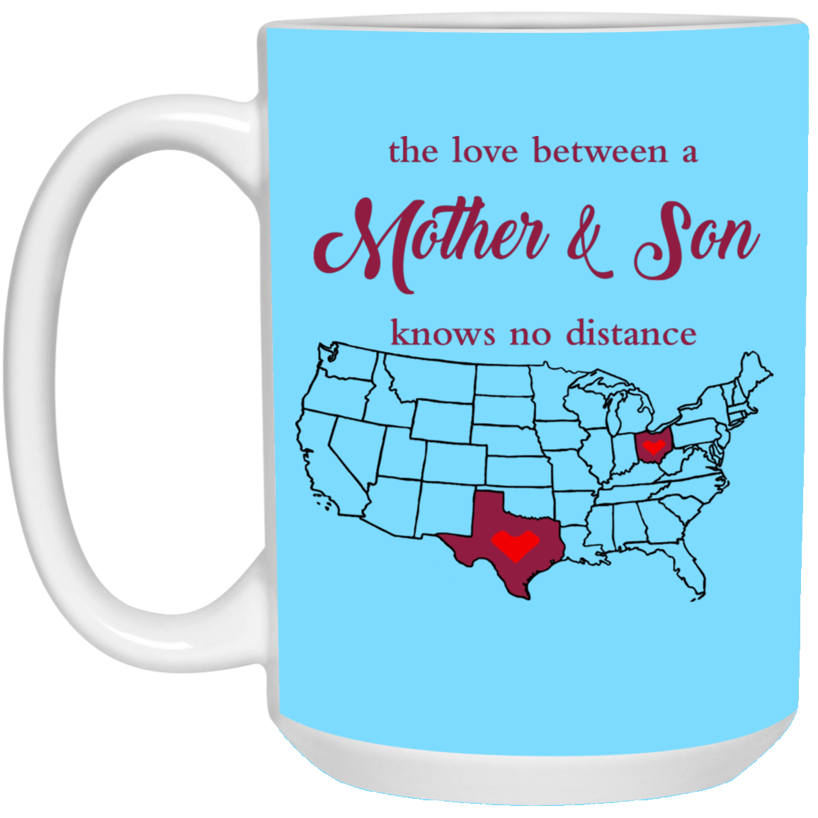 Ohio Texas The Love Mother And Son Mug - Mug Teezalo