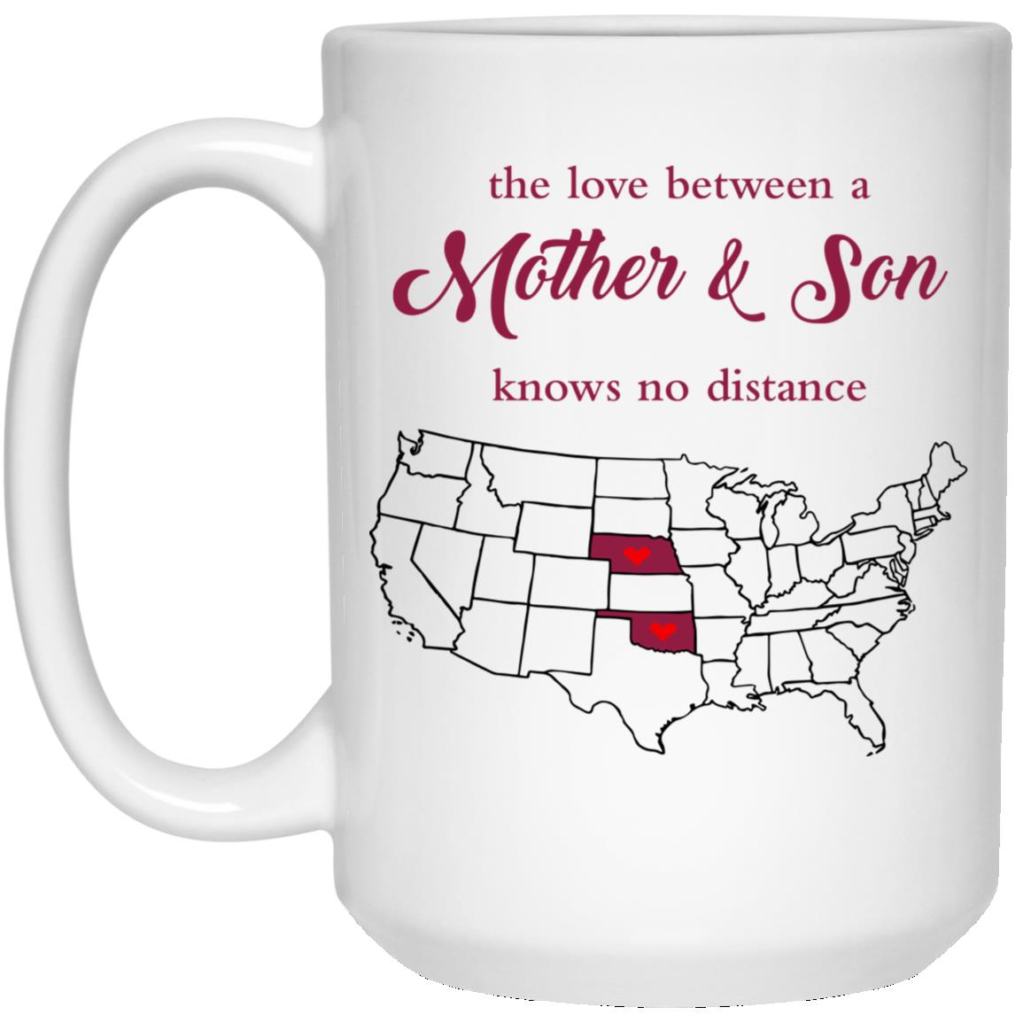 Oklahoma Nebraska The Love Between Mother And Son Mug - Mug Teezalo