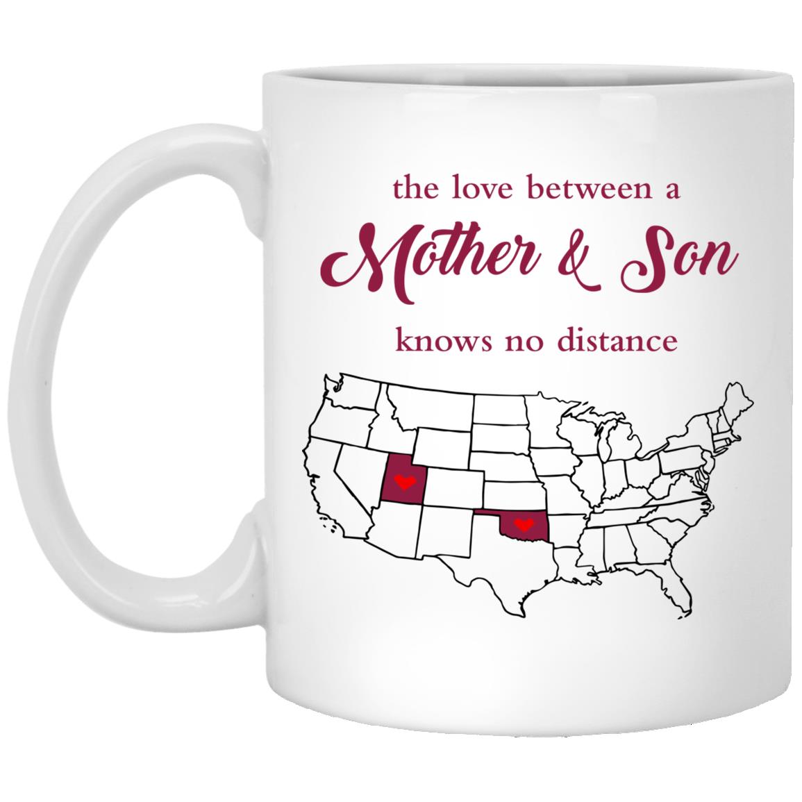 Oklahoma Utah The Love Between Mother And Son Mug - Mug Teezalo