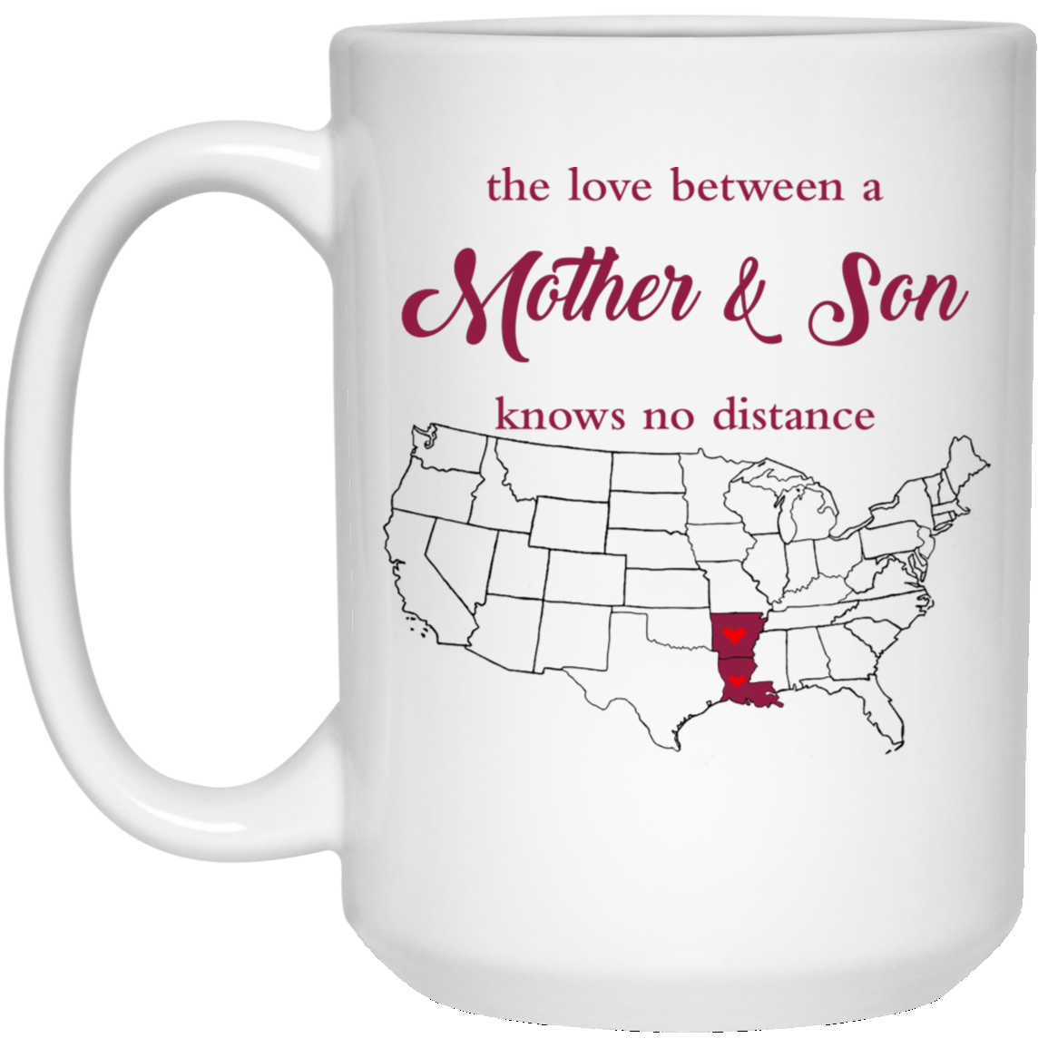 Arkansas Louisiana The Love Mother And Son Mug - Mug Teezalo