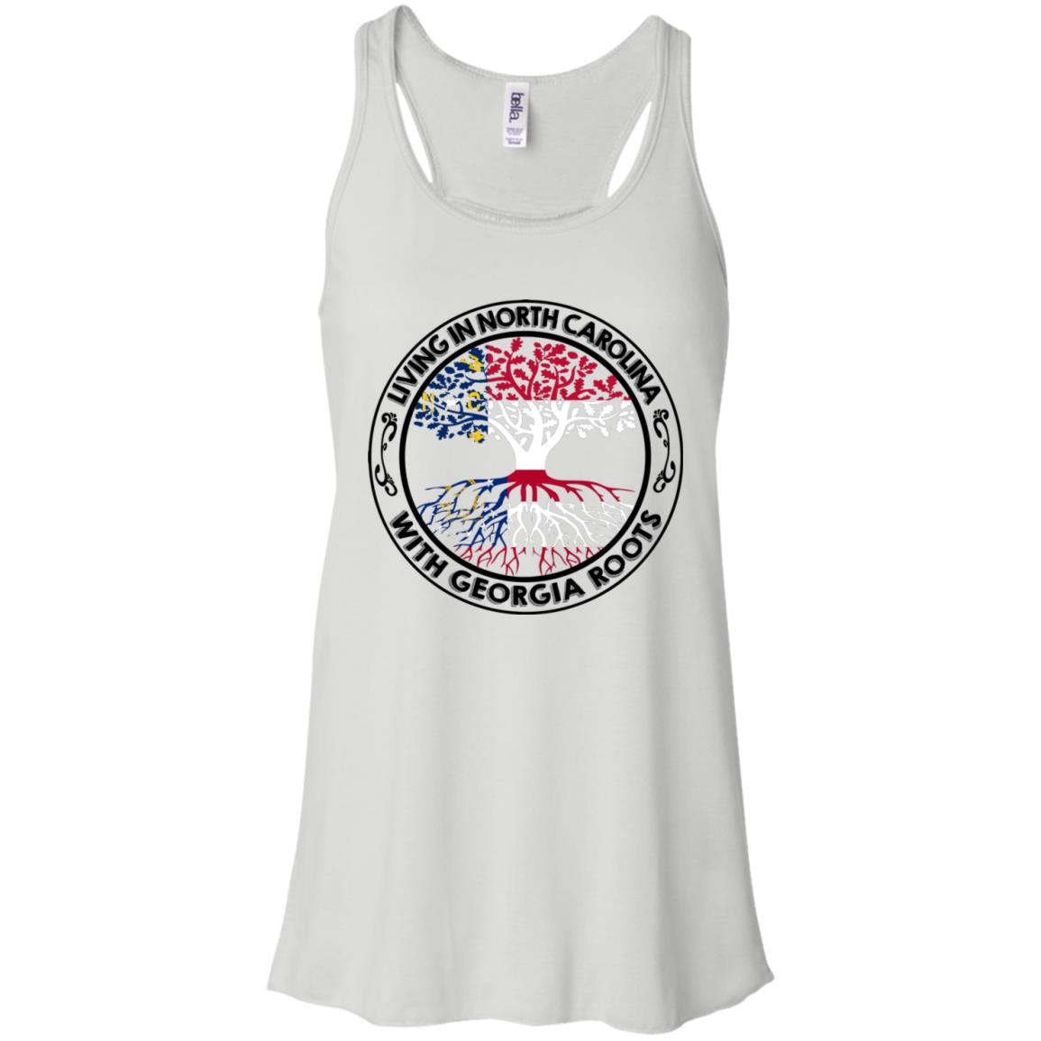 Living In North Carolina With Georgia Roots T-Shirt - T-Shirt Teezalo