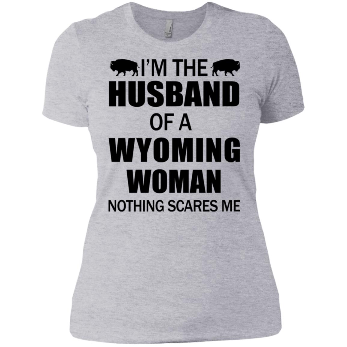 I'm The Husband Of A Wyoming Woman T-Shirt - T-shirt Teezalo