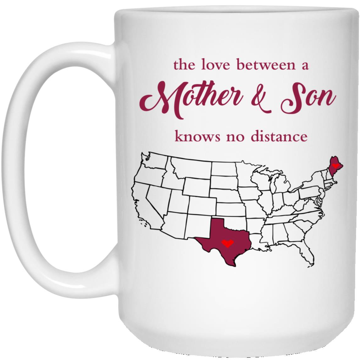 Maine Texas The Love Between Mother And Son Mug - Mug Teezalo