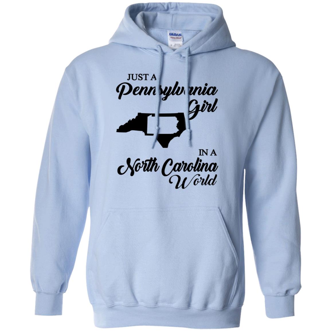 Just A Pennsylvania Girl In A North Carolina World T-Shirt - T-shirt Teezalo