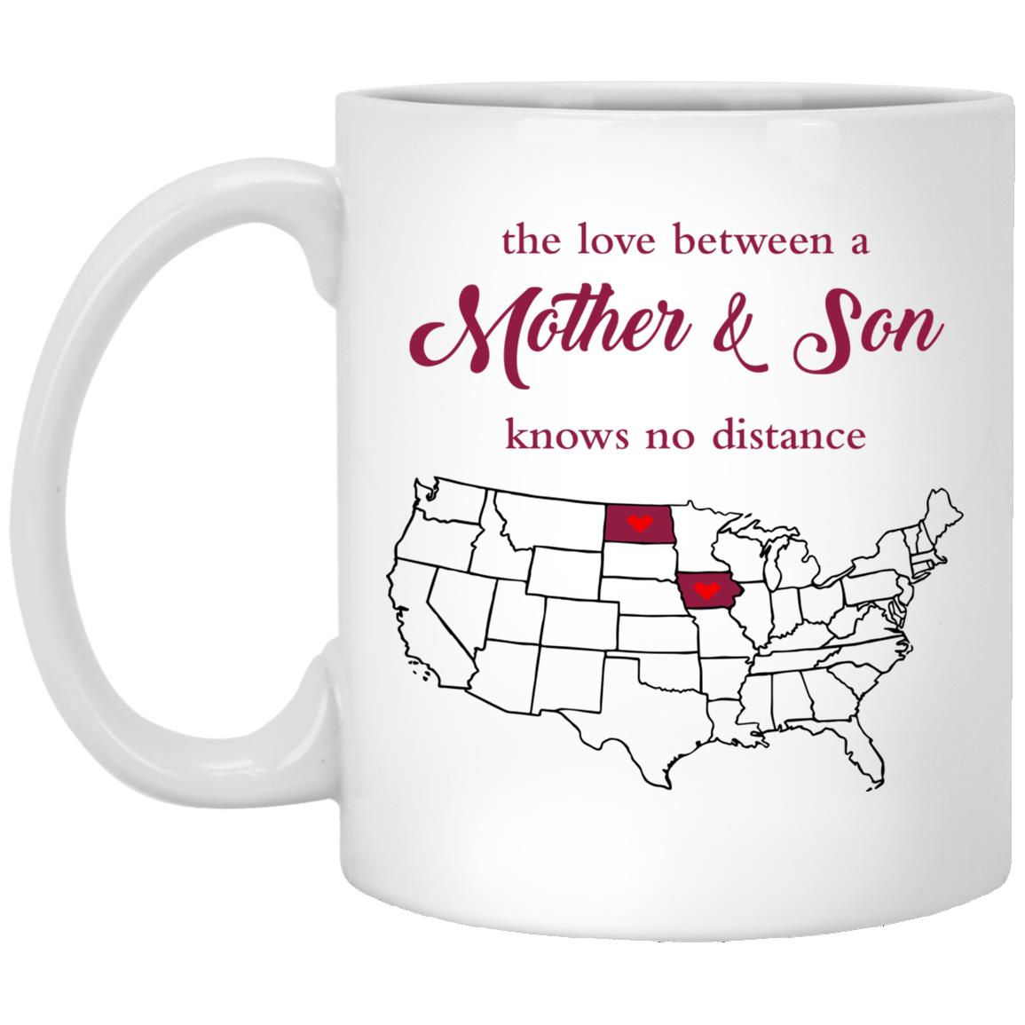Iowa North Dakota The Love Between Mother And Son Mug - Mug Teezalo