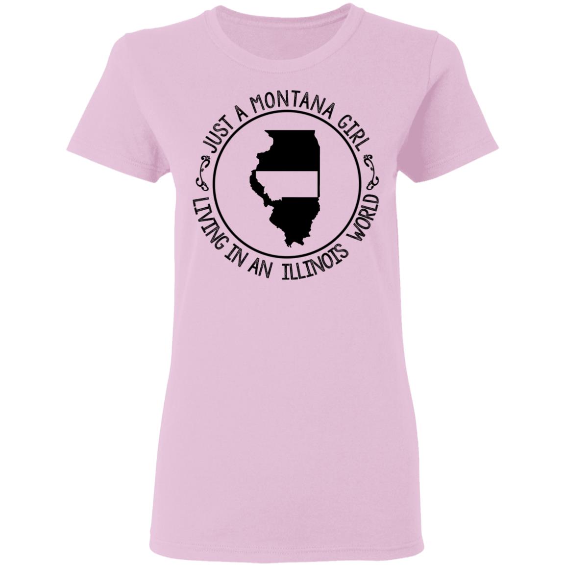 Montana Girl Living In Illinois World Hoodie - Hoodie Teezalo