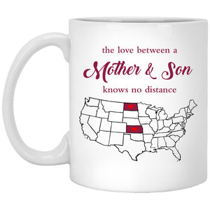 North Dakota Kansas The Love Between Mother And Son Mug - Mug Teezalo