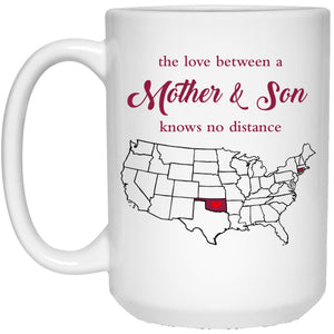 Connecticut Oklahoma The Love Between Mother And Son Mug - Mug Teezalo