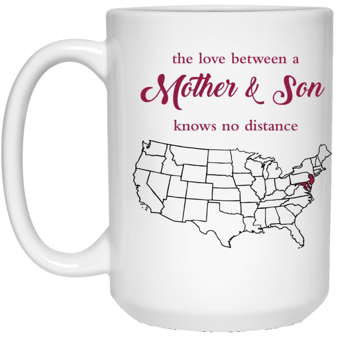 New Jersey Maryland The Love Between Mother And Son Mug - Mug Teezalo