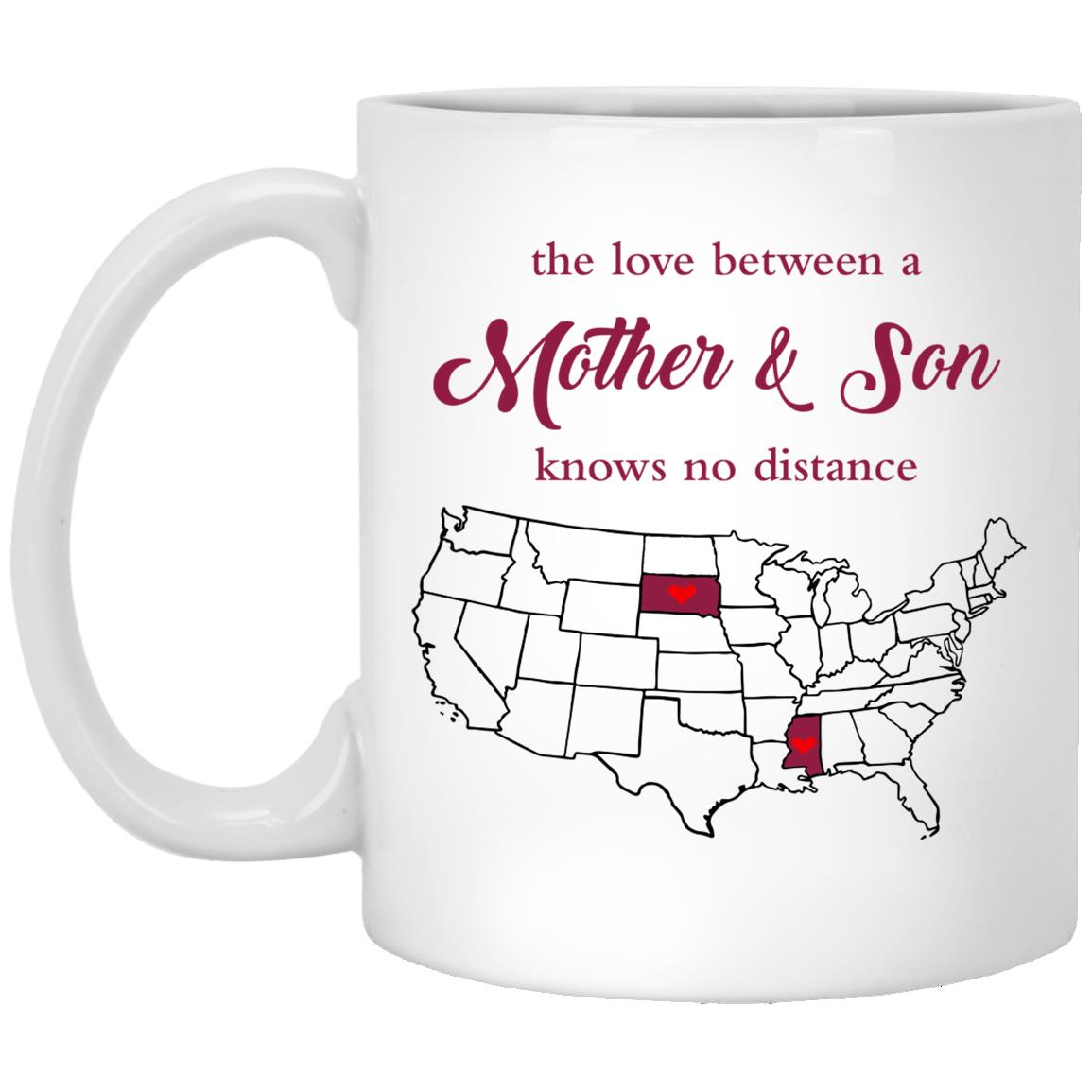 Mississippi South Dakota The Love Between Mother And Son Mug - Mug Teezalo