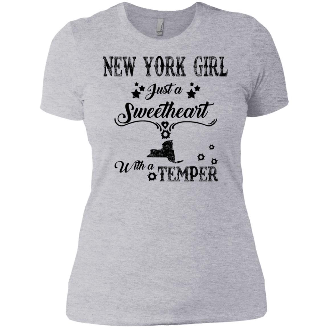 New York Girl Just Sweetheart With A Temper T-Shirt - T-shirt Teezalo