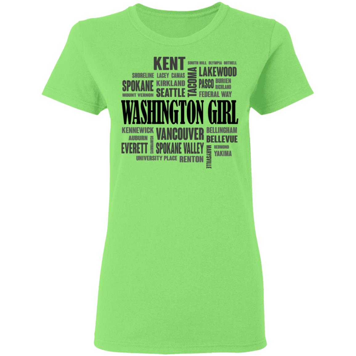 Washington Girl & City T-Shirt - T-shirt Teezalo