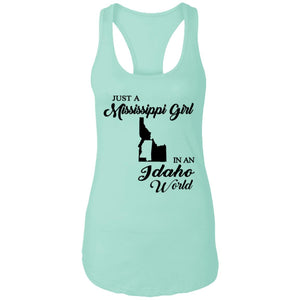 Just A Mississippi Girl In An Idaho World T-Shirt - T-shirt Teezalo