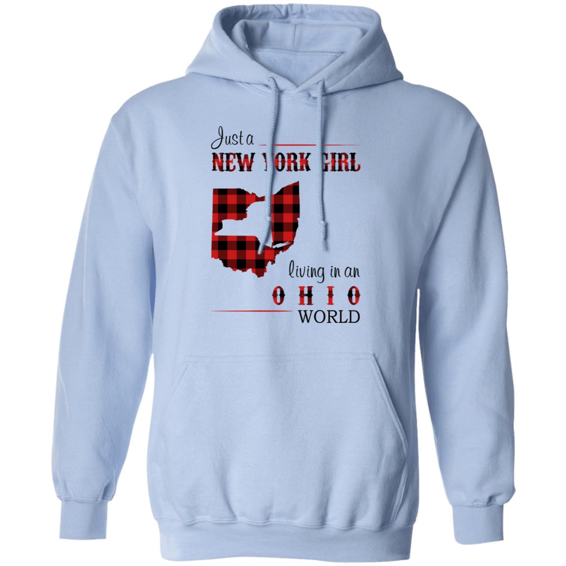 Just A New York Girl Living In Ohio World T-Shirt - T-shirt Teezalo
