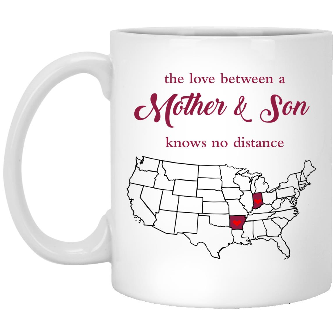 Arkansas Indiana The Love Between Mother And Son Mug - Mug Teezalo
