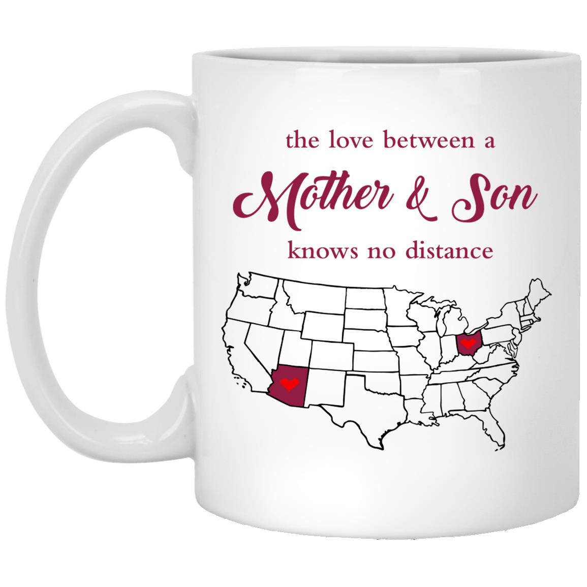 Arizona Ohio The Love Between Mother And Son Mug - Mug Teezalo