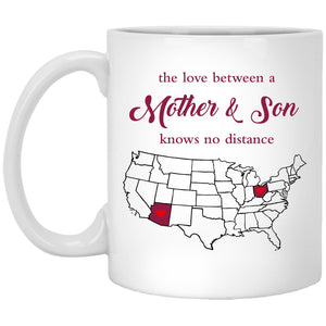 Arizona Ohio The Love Between Mother And Son Mug - Mug Teezalo