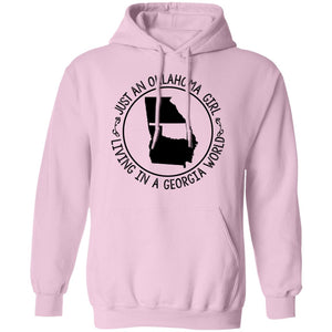 Just An Oklahoma Girl Living In A Georgia World T Shirt - T-shirt Teezalo
