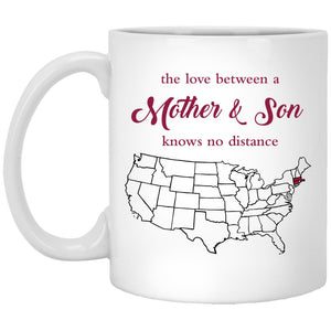 Connecticut Massachusetts The Love Between Mother And Son Mug - Mug Teezalo
