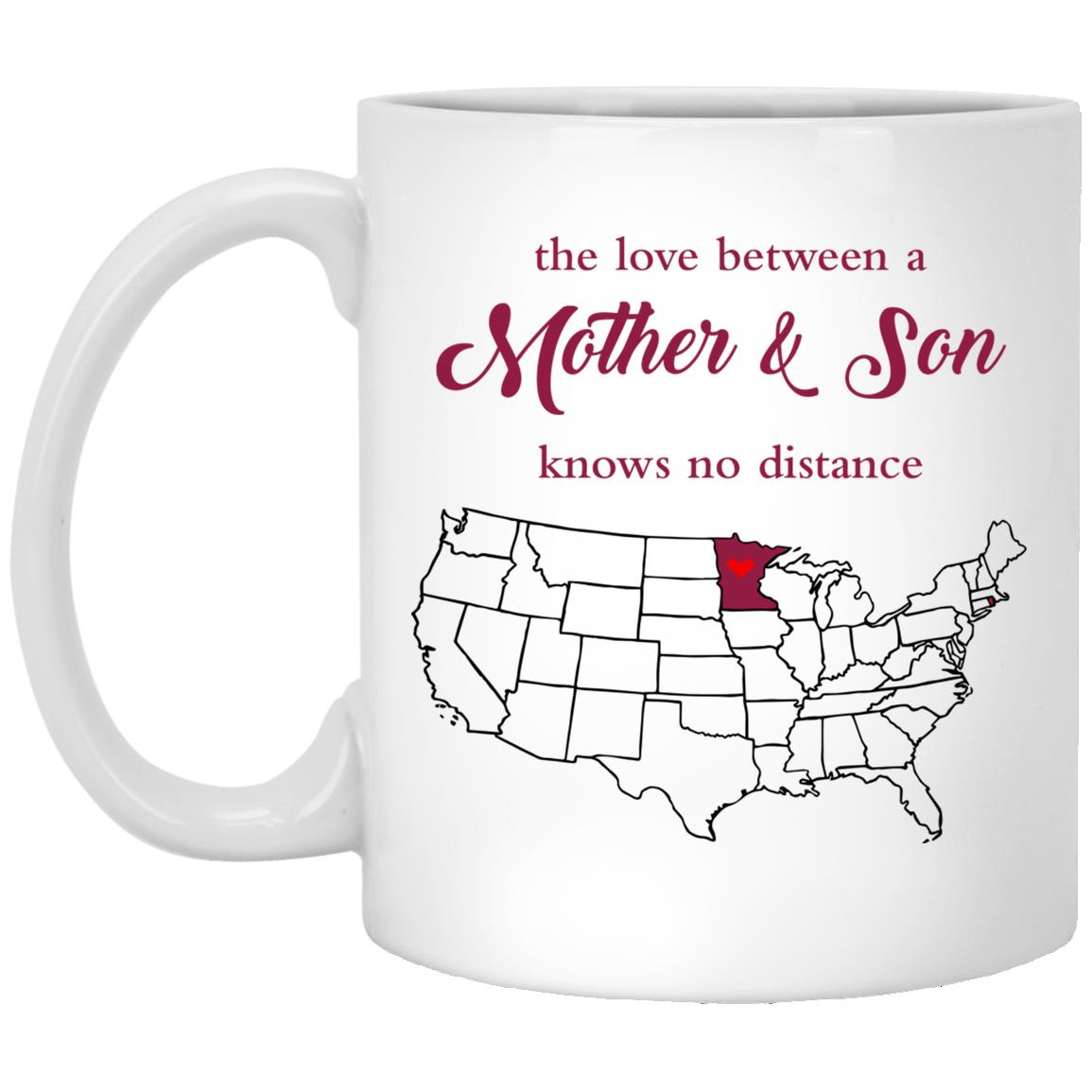 Rhode Island Minnesota The Love Between Mother And Son Mug - Mug Teezalo