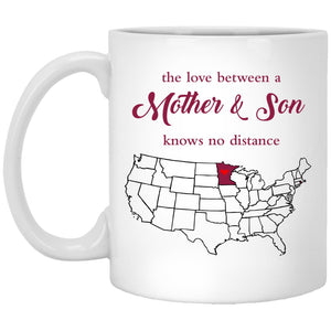 Rhode Island Minnesota The Love Between Mother And Son Mug - Mug Teezalo