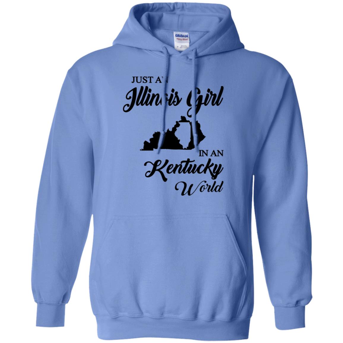 Just An Illinois Girl In A Kentucky World T-shirt - T-shirt Teezalo