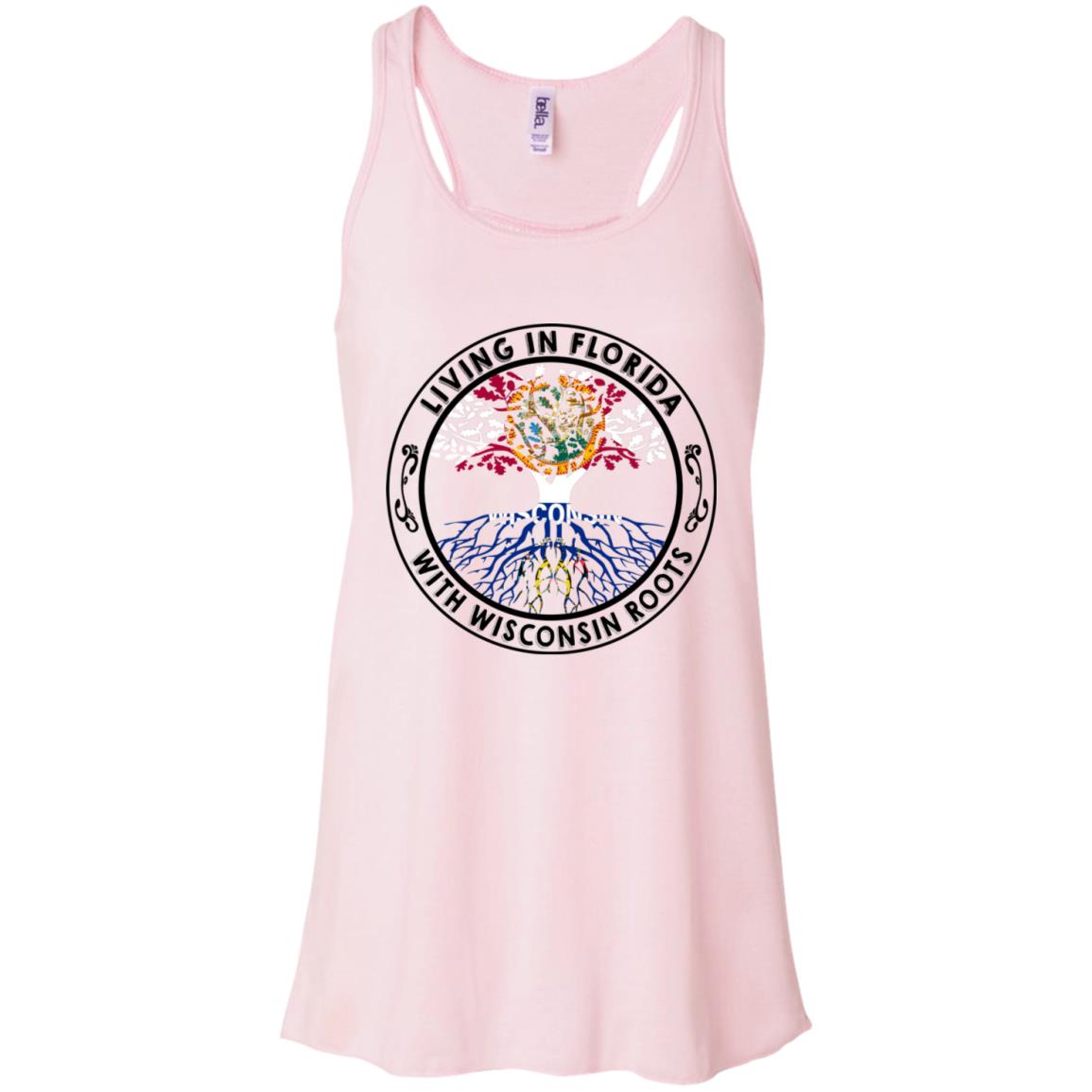 Living In Florida With Wisconsin Roots T-Shirt - T-shirt Teezalo