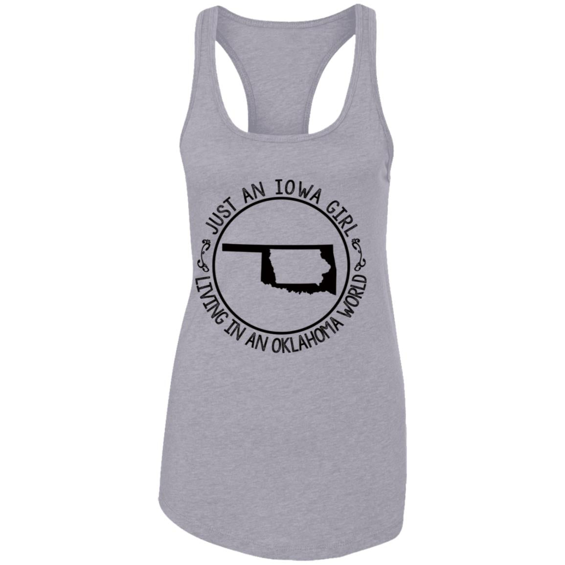 Just An Iowa Girl Living In An Oklahoma World Hoodie - Hoodie Teezalo