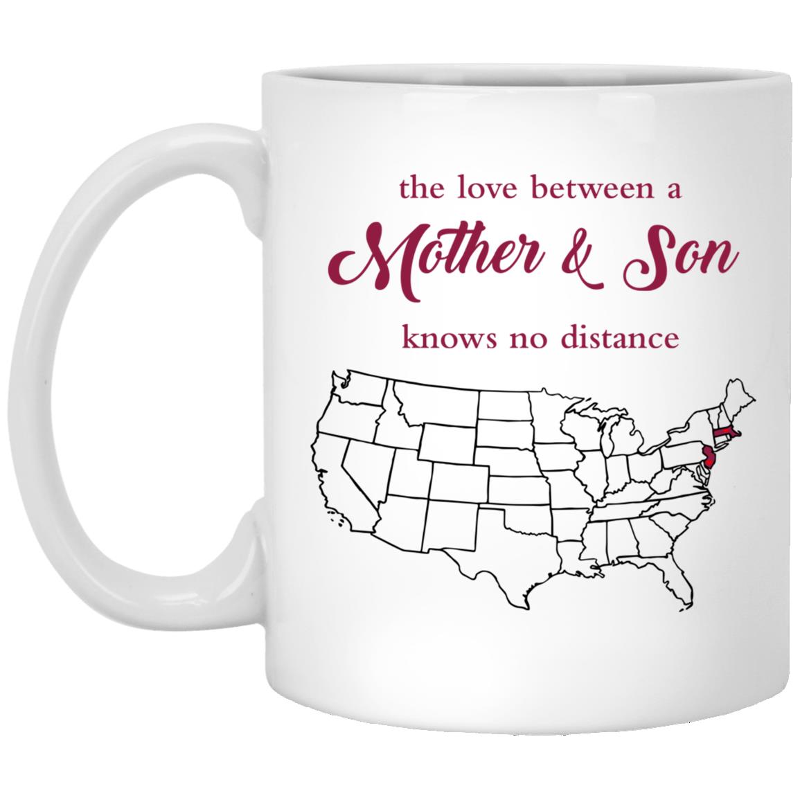 New Jersey Massachusetts The Love Between Mother And Son Mug - Mug Teezalo