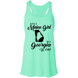 Just A Maine Girl In A Georgia World T-Shirt - T-shirt Teezalo