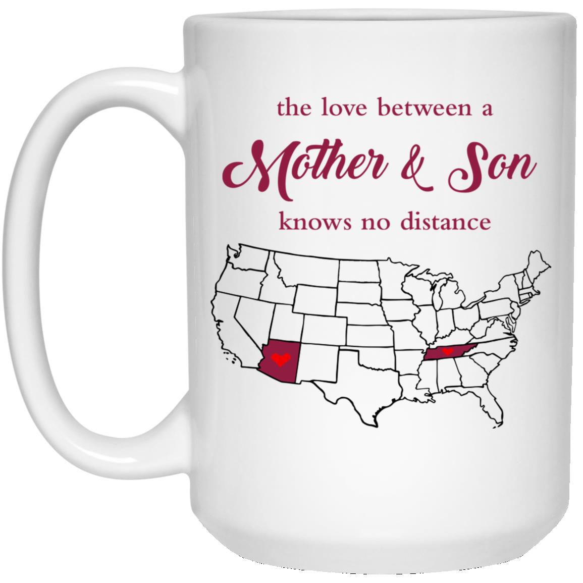 Arizona Tennessee The Love Between Mother And Son Mug - Mug Teezalo